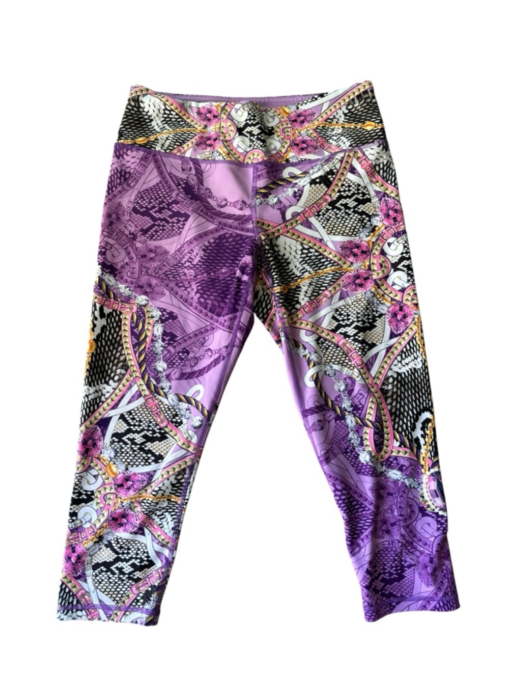 LUNA JAI Purple Jewel Print Capri Leggings